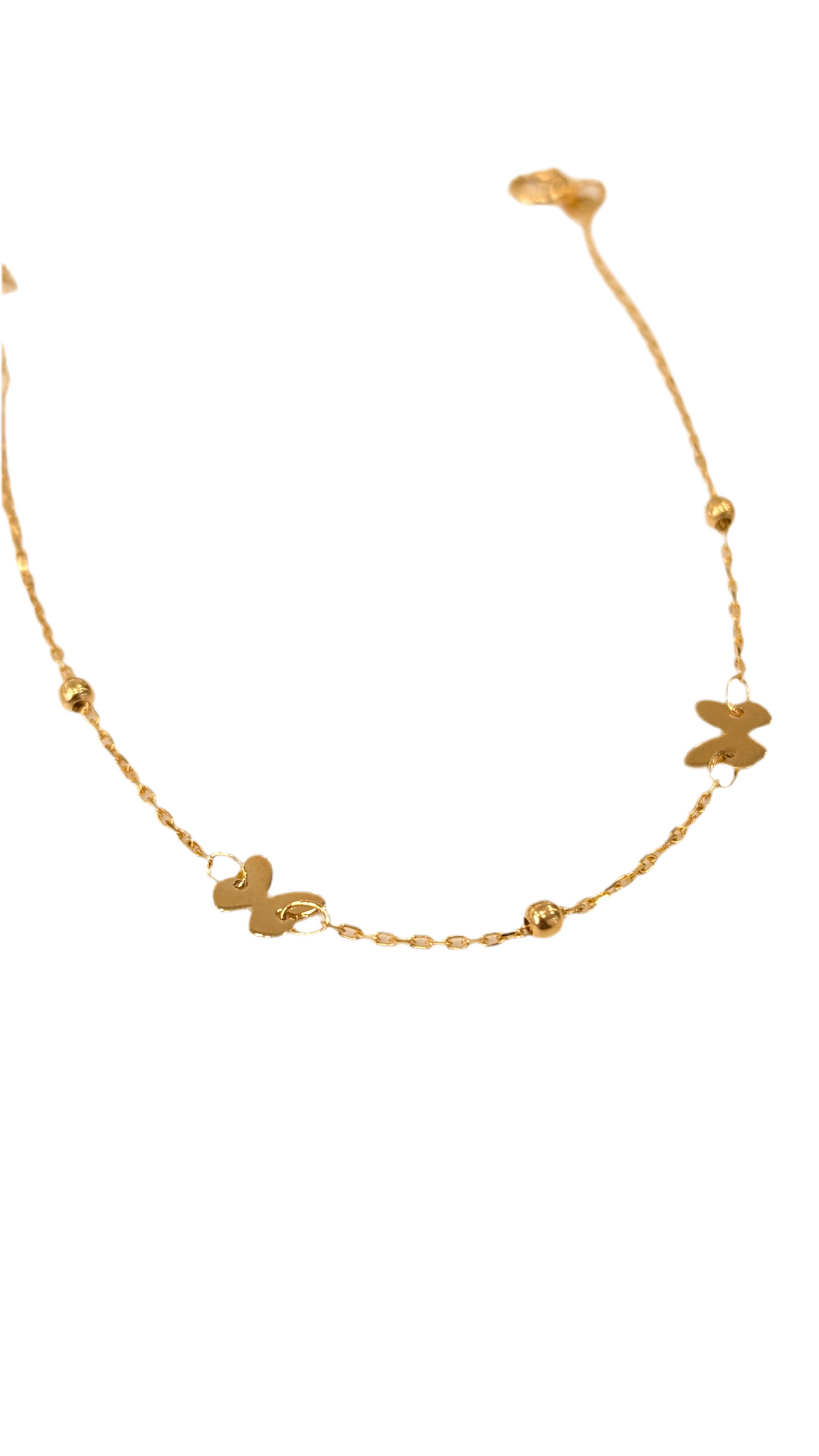 Gold Bracelet with Butterflies