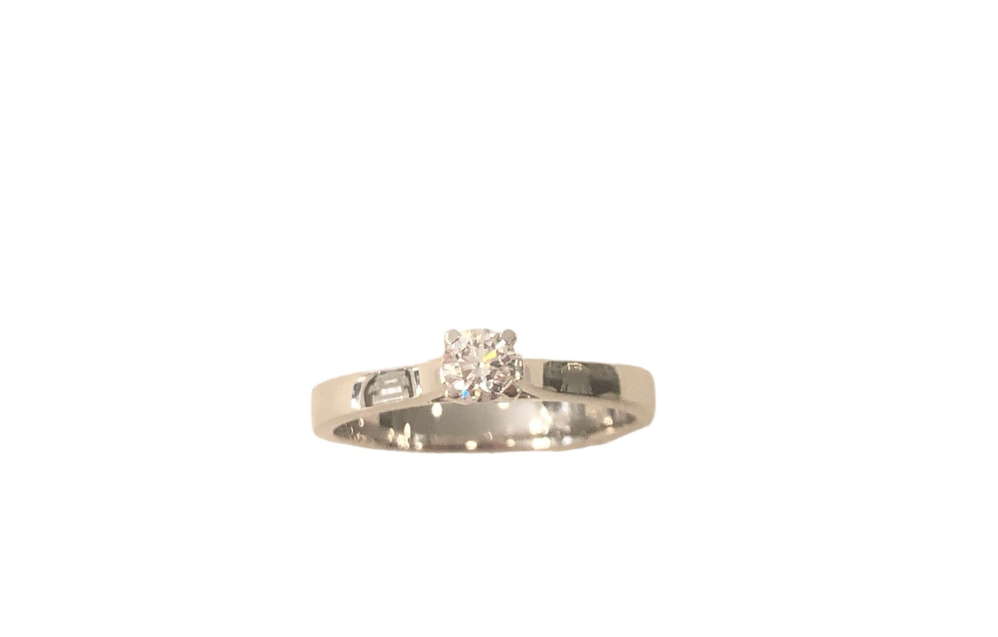 0.22ct GIA Natural Diamond Solitaire Ring