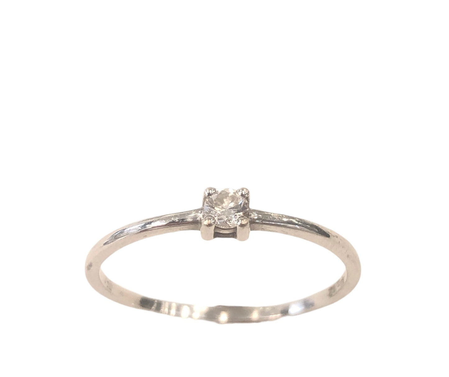 Μονόπετρο διαμάντι 0.10ct Κ18