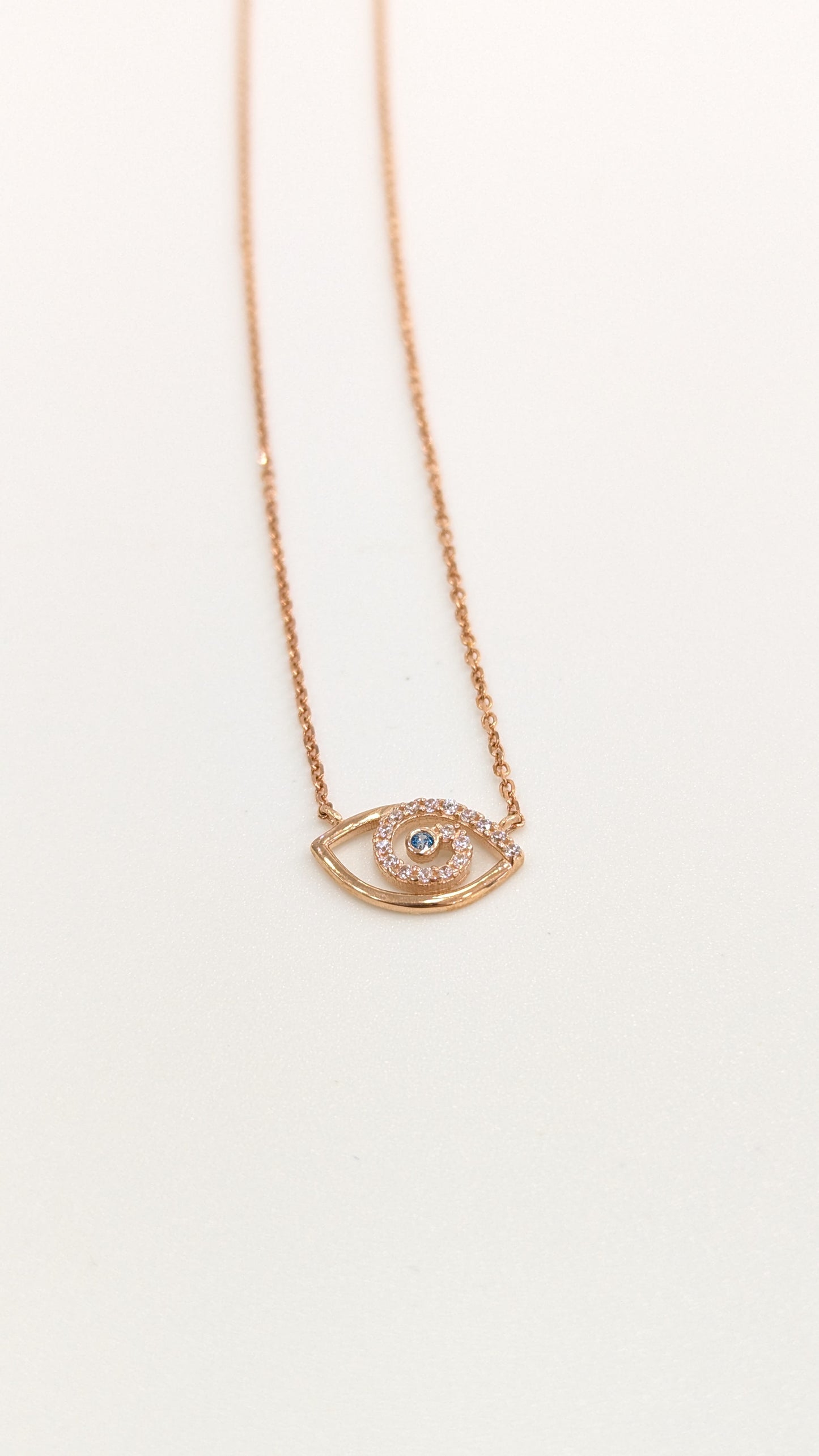 Rose Gold Eye Necklace