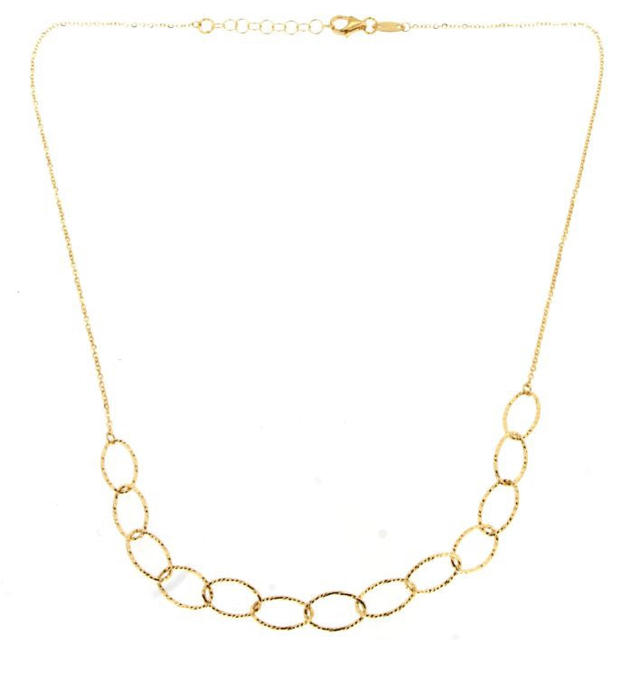 Gold Oval Chain Necklace