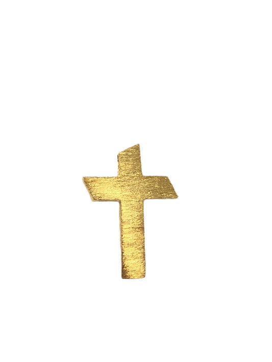 Gold Double-faced Cross