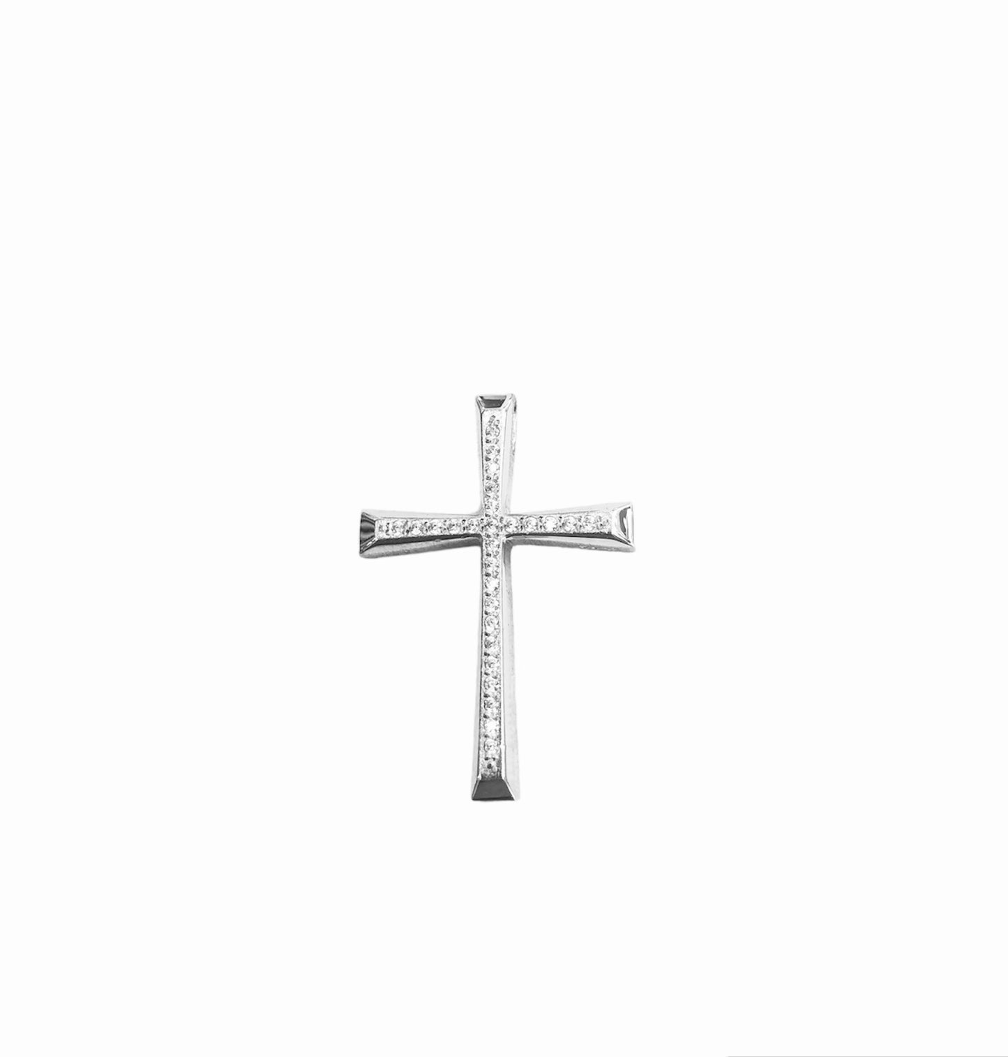 Triantos Double-faced White Gold Cross