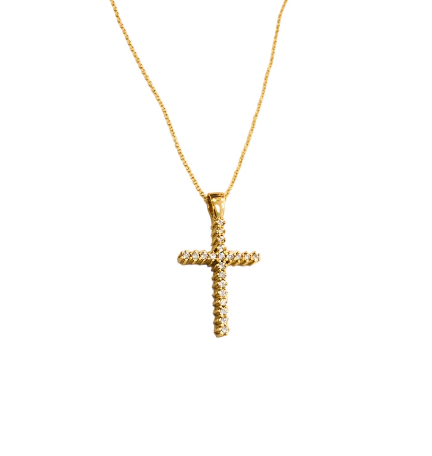 Gold Diamond Cross