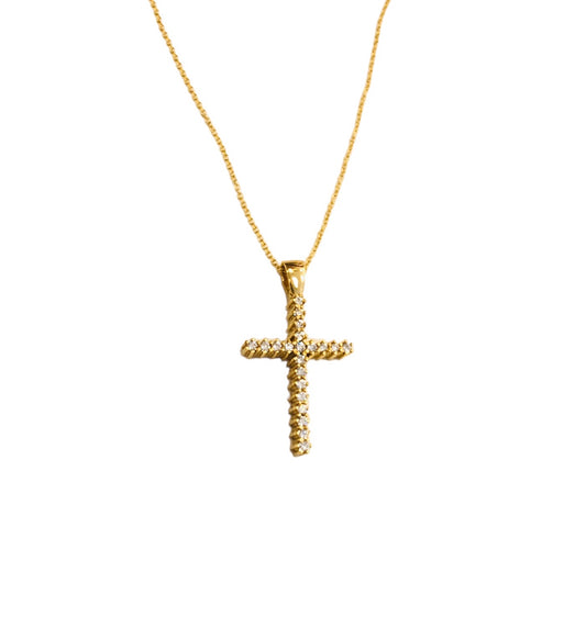 Gold Diamond Cross