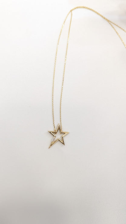 Κολιέ Αστέρι Χρυσό Κ14