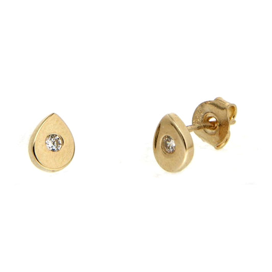 Gold Drop Stud Earrings