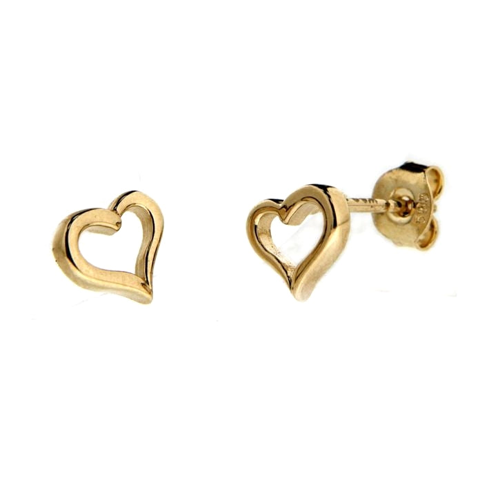 Gold Heart Shape Earrings