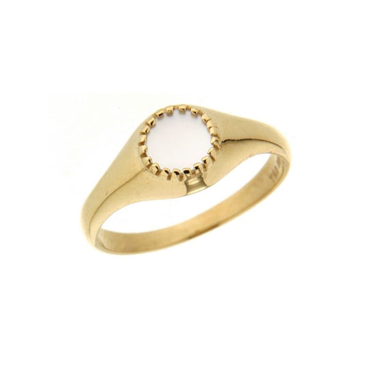 Gold Mother of Pearl Ring