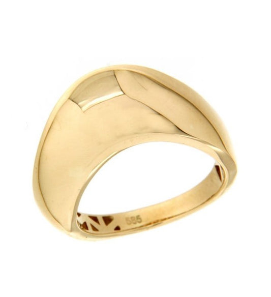 Gold Curved Ring