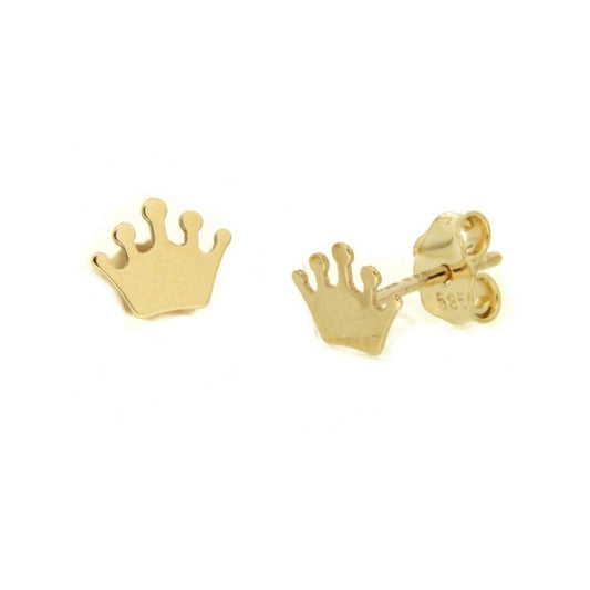 Gold Crown Earrings