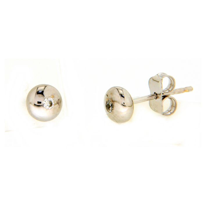 White Gold Stud Earrings