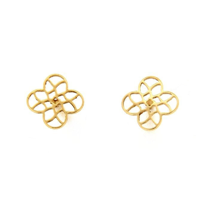 Gold Flower Stud Earrings