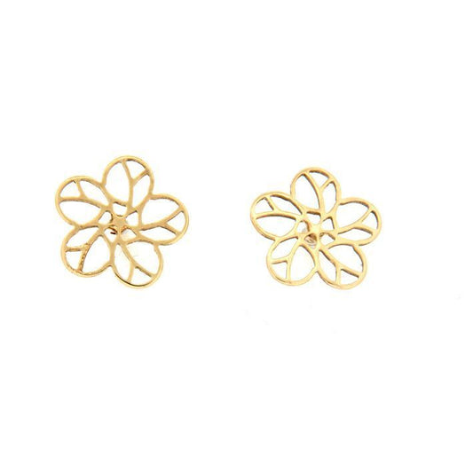 Gold Flower Earrings