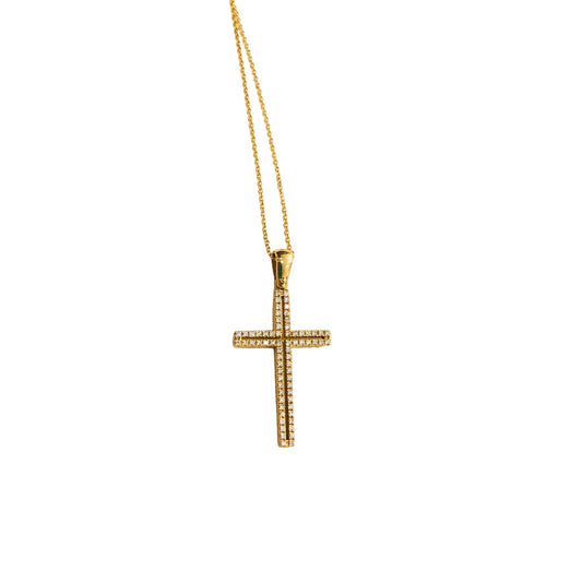 Gold Diamond Cross