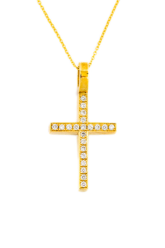 Gold Diamond Cross