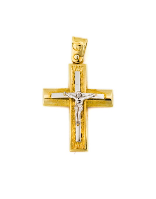 Gold and White Gold Crucifix