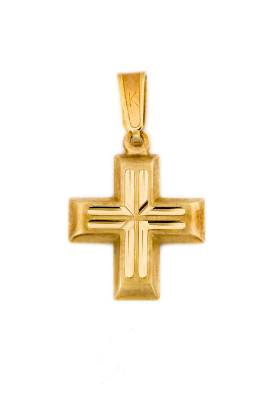 Gold Square Cross