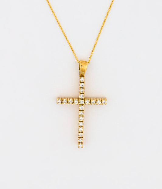 Gold Diamond Cross