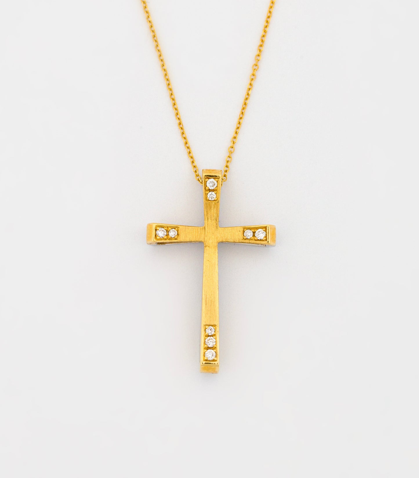 Gold Bicolor Diamond Cross