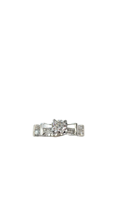 Μονόπετρο art deco διαμάντι GIA 0.60ct Κ18