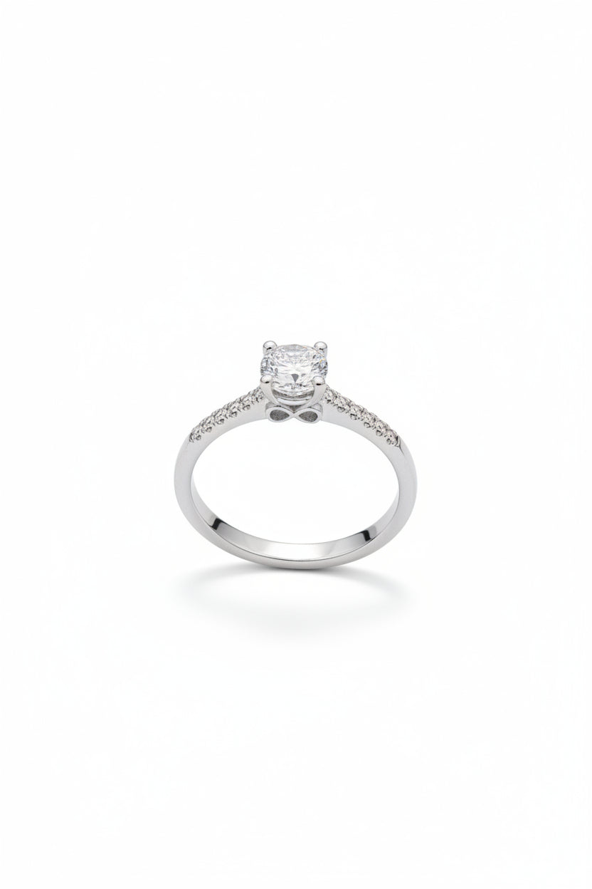 Μονόπετρο άπειρο διαμάντι GIA 0.30ct Κ18